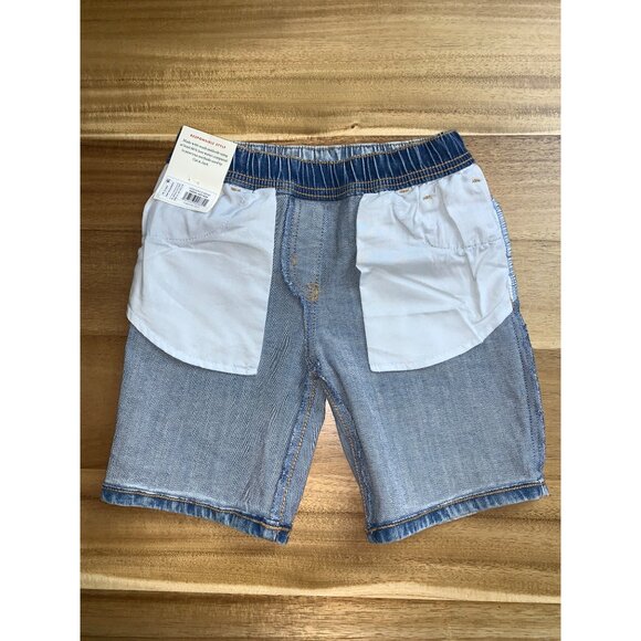 Cat & Jack Little Boys Bermuda Denim Shorts Stretch Fabric & Drawstring Small - Picture 7 of 8